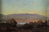 William Trost Richards Famous Paintings - Sundown at Centre Harbour, New Hampshire